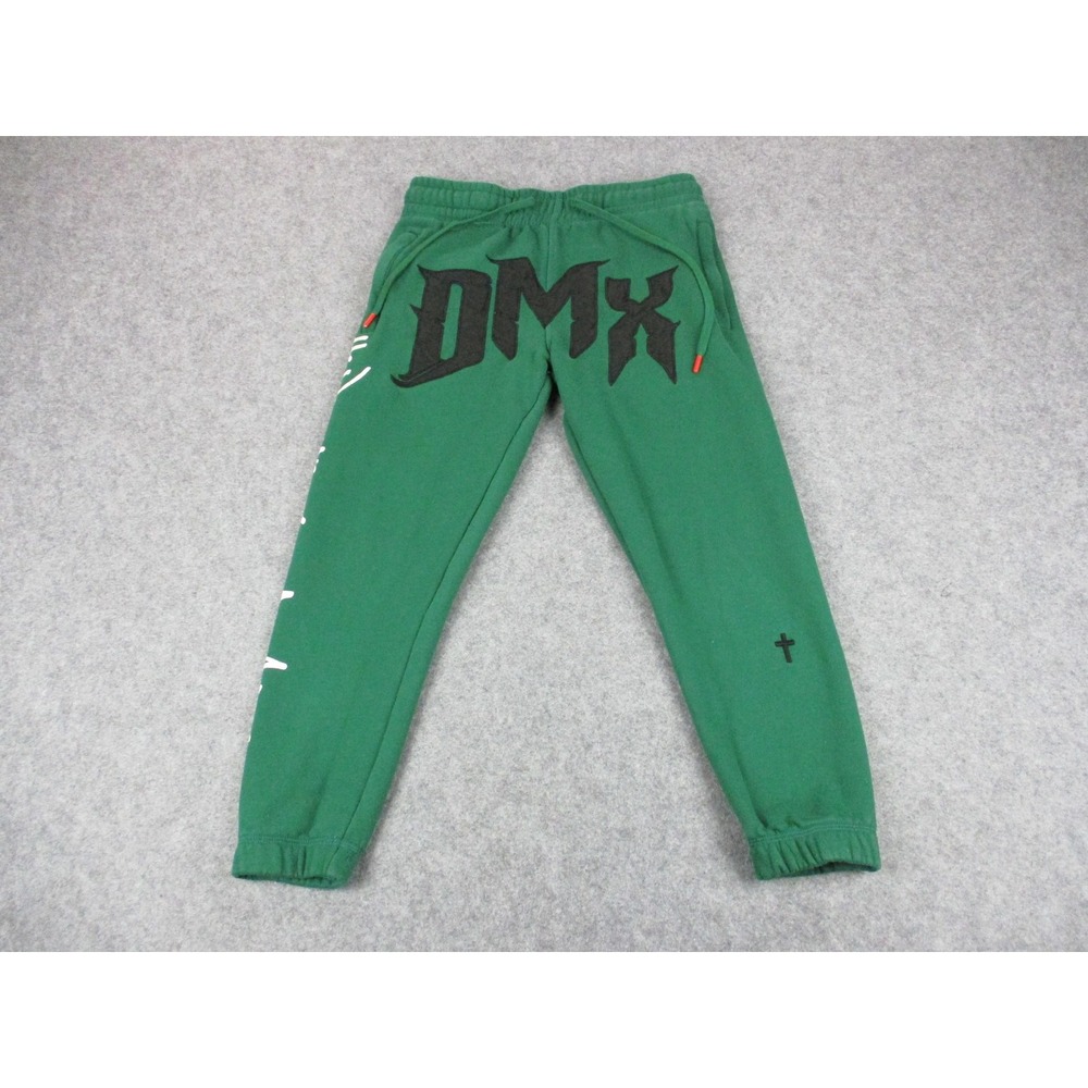 DMX Pants Men Small Green Black Shoe Palace Sweatpants Fleece Drawstring Joggers